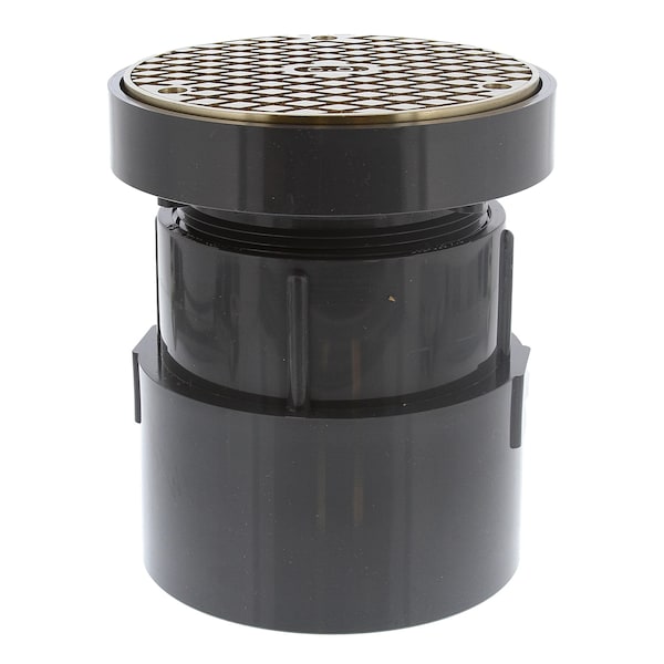 Jones Stephens 4in. LevelBest Complete Pipe Fit Cleanout System with 3in. Metal Spud and 5in. Nickel Bronze Cover C59245 - main